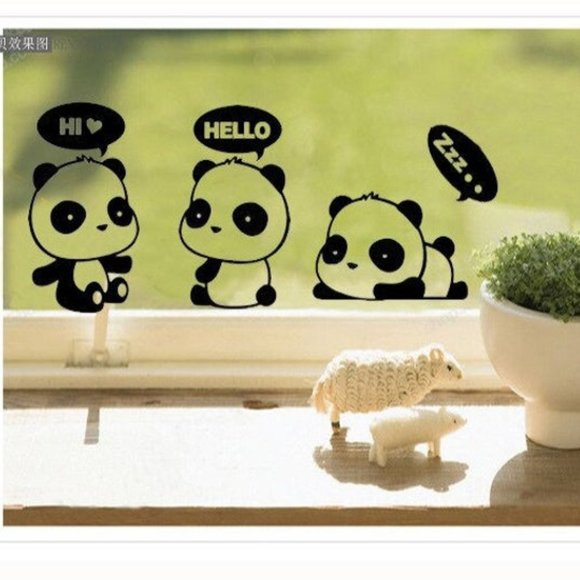Panda Switch Wall Stickers - Picture 1 of 11